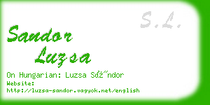 sandor luzsa business card